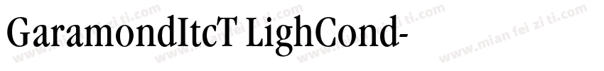 GaramondItcT LighCond字体转换